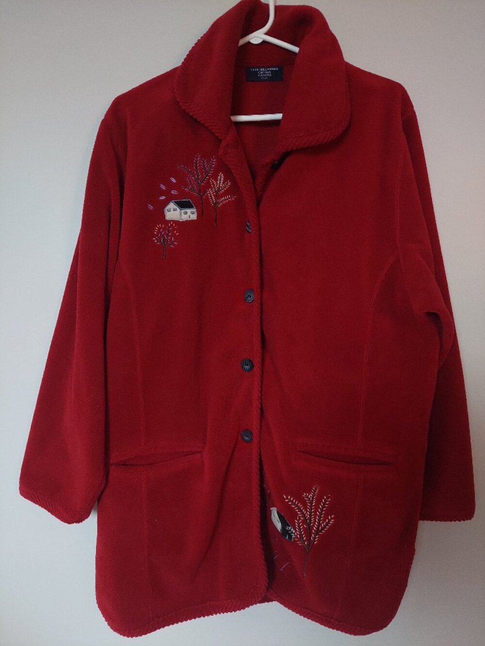 Club Hollywood Canada Women's XL Fleece House Coat/ Jacket Vintage